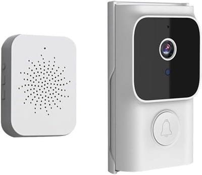Video Deurbel - Slimme Camera - Veilig Thuis - Tweeweg Communicatie - 11.5 x 8.5 cm - Wit