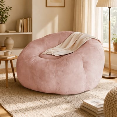 Zitzak - Zitbank - Sofa - Bean Bag - Grote zitzak - Ergonomisch - Diepe Comfort Voor Woonkamer/Slaapkamer - Binnen & Buiten - Roze