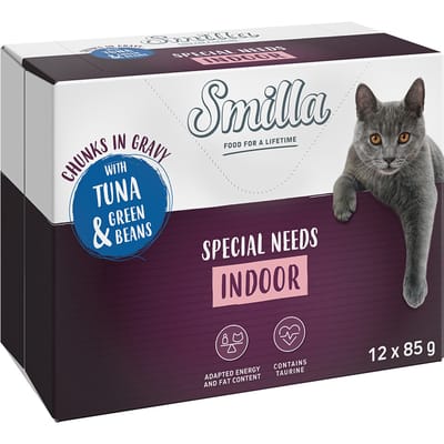 Smilla Indoor Hapjes met Groenten 12 x 85 g - Tonijn & Sperziebonen