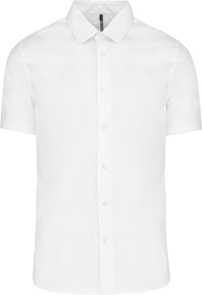 Heren stretch overhemd korte mouwen merk Kariban maat 3XL Wit
