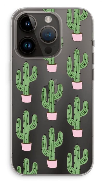 Case Company® - Hoesje geschikt voor iPhone 14 Pro hoesje - Cactus Lover - Soft Cover Telefoonhoesje - Bescherming aan alle Kanten en Schermrand