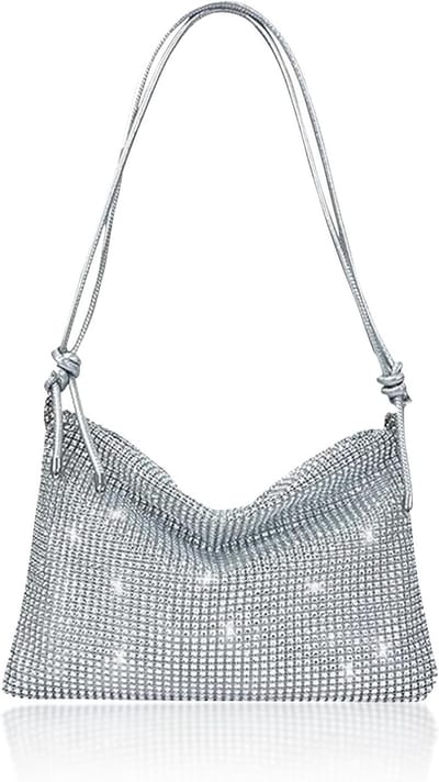 Elegante glitterende clutch voor dames met verstelbare schouderband, perfect voor feesten, bruiloften en speciale gelegenheden, hoge capaciteit en tijdloos design