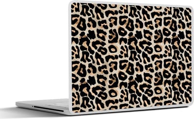 Laptop sticker - 14 inch - Dierenprint - Panter - Zwart - Luxe - 32x5x23x5cm - Laptopstickers - Laptop skin - Cover
