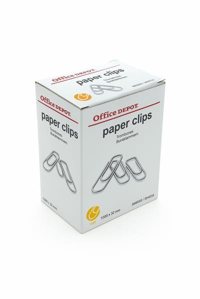 Office Depot Paperclips 32 mm - 1000 stuks - Verzinkt staal