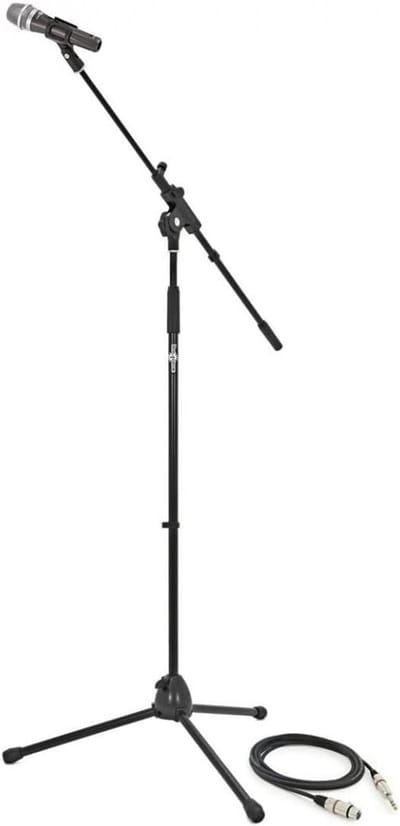 Compleet Vocal Microfoonset met Boomstandaard en Lange XLR Kabel