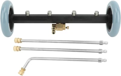 Onderwagenreiniger - Reinigingsbezem Chassisreiniger - Voertuigen Reinigen - Roestvrij Staal - 40 cm - Zilver