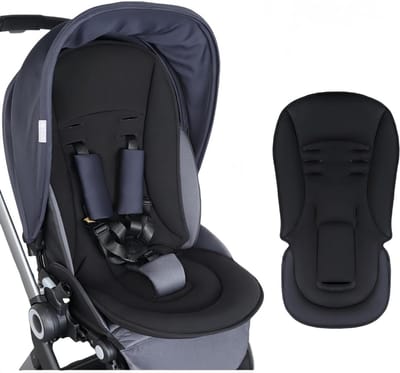 Buggy Zitkussen - Kinderwagen Inzet - Comfortabel Reizen - Dubbelzijdig Bruikbaar - Universeel - Zwart