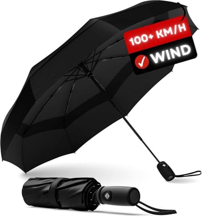 RAMBUX® - Stormparaplu - Windbestendig - Automatisch Opvouwbaar - Zwart
