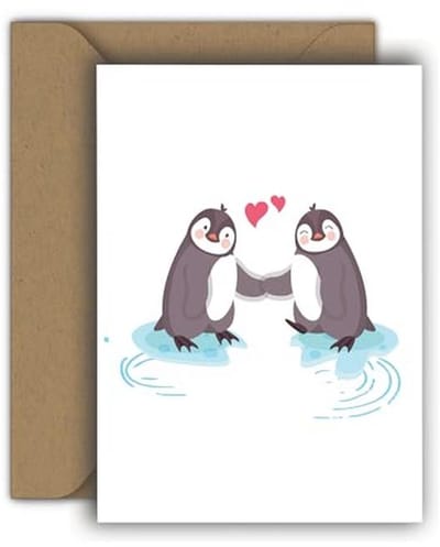 Liefdeskaart voor Valentijnsdag - A6 Vouwkaart met Envelop - Hartmens Thema - Perfect voor Hem en Haar