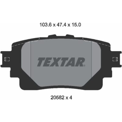 Remblokset TEXTAR 2058201, achter