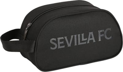 Toilettas voor op School Sevilla Fútbol Club Teen Zwart (26 x 15 x 12 cm)
