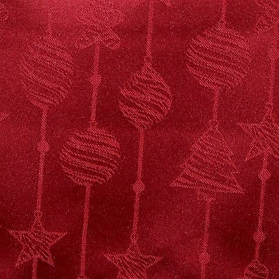 Unique Living Kerst tafellaken/tafelkleed - rood - 145 x 200 cm - polyester - rechthoekig