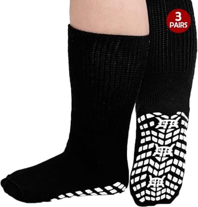 Diabetische Antislip Sokken voor Heren en Dames - Extra Brede en Comfortabele Noppen Sokken zonder Elastische Band