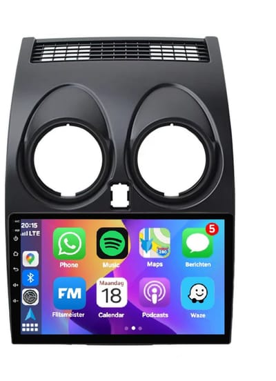 Autoradio 4/64GB met Carplay en Android auto | Geschikt voor Nissan Qashqai J10 2005-2013 | Radio scherm met Navigatie | 2005 2006 2007 2008 2009 2010 2011 2012 2013