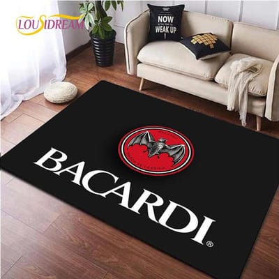 Bacardi Rum logo Creatieve Vloerkleden, Tapijt voor Woonkamer Slaapkamer Huisdecoratie, Kinderen Keuken Badkamer Antislip Vloermat Alfombra 40x60cm