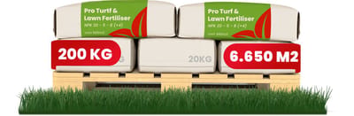 Pro Turf & Gazonmeststof (200kg, 6.650m2) - Speciaal voor Grote Gazons, Sportvelden & Golfbanen - Gefaseerde Afgifte - Gazonmeststof - Meststof Gazon - Voor een Diepgroen Sterk Gazon Zonder Mos en Onkruid - NPK+Mg+S (20+5+8 +4 +9) - Organifer