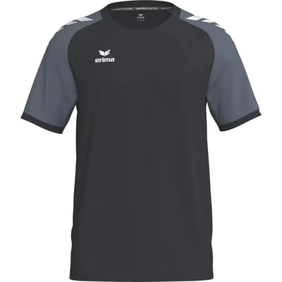 Erima Wings Shirt Korte Mouw Kinderen - Zwart / Slate Grey | Maat: 140