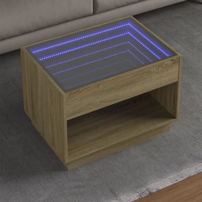 vidaXL - Salontafel - met - Infinity - LED - 70x50x50 - cm - sonoma - eikenkleurig