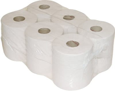 Poetsrollen 6 midirollen Centerfeed wit 270m 1-laags 6 rollen (6151804575592)