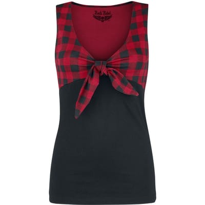 Rock Rebel by EMP - Rock Top - She's Deadly - S tot 5XL - voor Vrouwen - zwart-rood