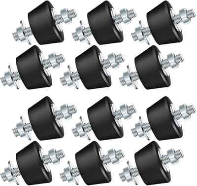 Dailygoods- Rubberen Buffers 12 Stuks - Trillingsdempers Airco - Anti-vibratie - Schokdempers - Rubberen Lagers - Rubber Dempers