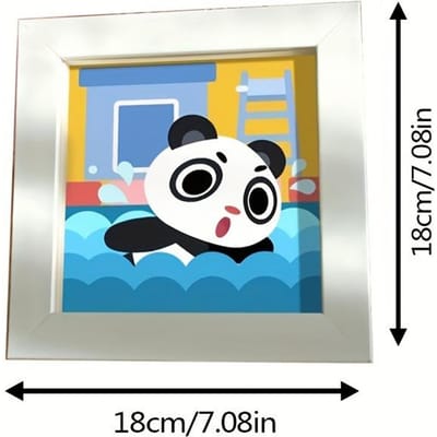 1 ensemble, Peinture Diamant DIY Faite à la Main Cadeau pour Enfants, Peinture Diamant Point Diamond Paste, Puzzle Panda Dessin Animé DIY Fait Main, Produits Faits Main, Auto-Collant. Pack of 1