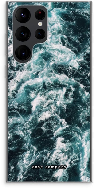 Hoesje geschikt voor Samsung Galaxy S22 Ultra hoesje - Zee golf - Soft Cover Telefoonhoesje - Bescherming aan alle Kanten en Schermrand