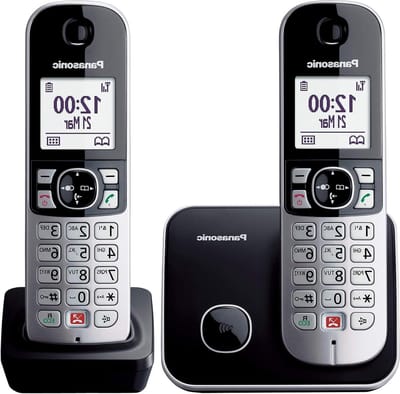 Draadloze Telefoon - DECT Telefoon Set - Thuis Bellen - Met Extra Laadstation - 2 Handsets - Zwart/Grijs