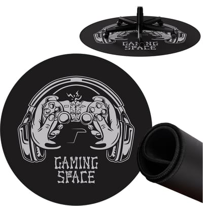 Huzaro FloorMat 6.0 – Gaming Vloermat 120x120 cm – Antislip – Waterdicht – Geluiddempend – Zwart met Design