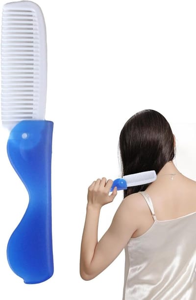 Opvouwbare Tandenborstel - Reis Tandenborstel - Tandhygiëne Buitenshuis - Met Ingebouwd Deksel - 18.3 cm Uitgevouwen - Blauw