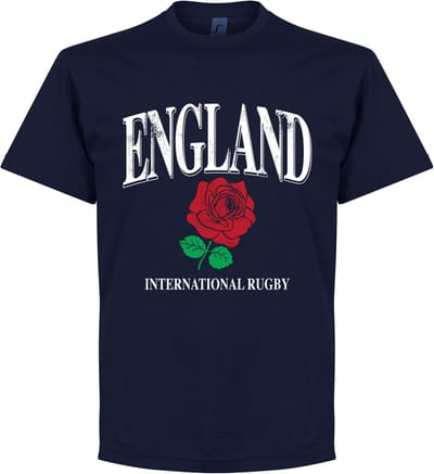 England Rose International Rugby T-Shirt- Navy - L