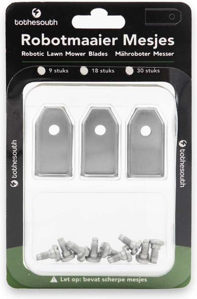 To the South® Robotmaaier Mesjes staal geschikt voor Florabest FMR600 A1 (Lidl Robotmaaier) - 3 stuks