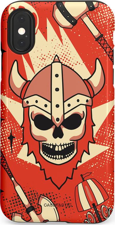 Casetastic Hoesje Geschikt voor Apple iPhone X/Xs - Stijlvolle Beschermende Duo-layer Case - Vurige Valhalla