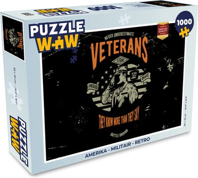 Puzzel Amerika - Militair - Retro - Legpuzzel - Puzzel 1000 stukjes volwassenen