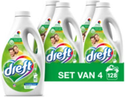 Dreft Vloeibaar Wasmiddel Origineel 32 Wasbeurten - 4 x 1,4 liter - Voordeelverpakking