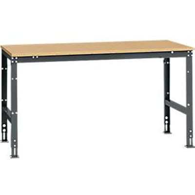 Manuflex werktafel UNIVERSAL Standaard, 1750 x 1000 mm, multiplex natuur, antraciet