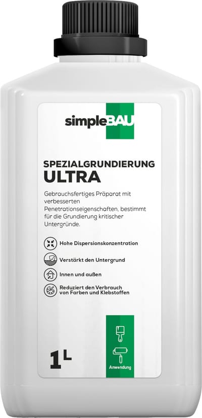 SimpleBau Speciale Primer 1l , Gebruiksklaar preparaat voor kritieke substraten.