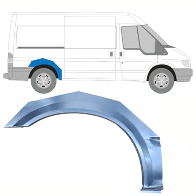 Reparatiepaneel achterspatbord voor Ford Transit 2000-2013 / Rechts