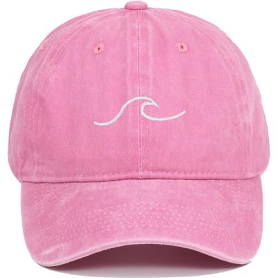 Nieuwe Modieuze Golvende Golf Geborduurde Watergewassen Baseballpet Outdoor Vrijetijds Zonneklep Pet (Pink,Adjustable) roze