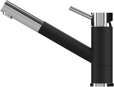 Kernau KWT 05A PO Keukenkraan Deep Black/Chroom - Uittrekbaar