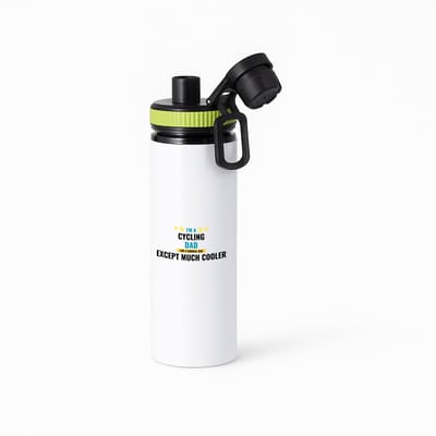 Hacebo® - I'm a cycling dad like a normal dad except much cooler waterfles met draaidop groen - vader die houdt van fietsen - vader cadeautjes - vaderdag - verjaardagscadeau - verjaardag - cadeau - geschenk - kado - water fles - 850ML
