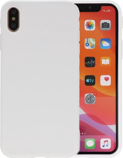 Premium Color Bescherming Telefoonhoesje - Backcover Hoesje - Achterkant Hoesje - Geschikt voor iPhone XS / iPhone X - Wit