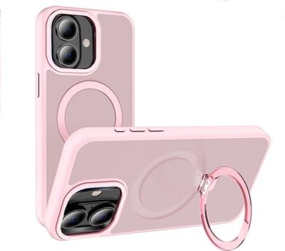 Cityhoesje - Backcover iPhone 16 - Magsafe - kickstand - Roze