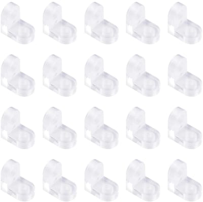 Dailygoods- Hoekbeugel 20 Stuks - Acryl 90 Graden - Zelfklevende L-Vormige Steunplank - Transparant - Stevig en Duurzaam - Ideaal voor Doe-Het-Zelf Projecten - Steunbeugel