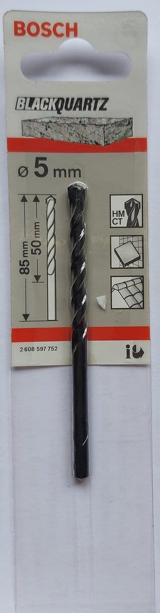 Bosch Black Quartz HM CT Boren, 5x50x85mm (2608597752)