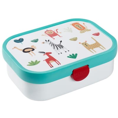 Mepal Lunchbox Campus - 750 ml - Broodtrommel met vakjes voor kinderen - Geschikt voor 4 boterhammen - Animal Friends