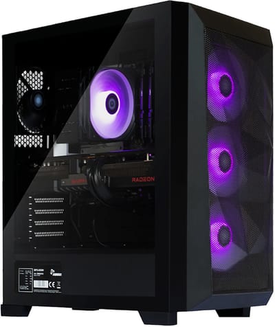 peta GamePC Breeze A-kwaliteit - AMD Ryzen 5 5500 - 16GB 3200GHz RAM - 500GB M.2 SSD - Nvidia GeForce RTX 5060 8GB videokaart - WiFi en Bluetooth - Windows 11 Pro