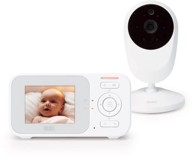 Elec x Alecto EVM24 - Babyfoon met camera met 2,4 inch kleurenscherm, nachtzicht en terugspreekfunctie - Wit