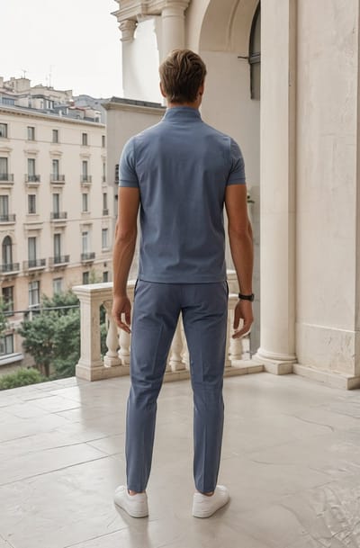 MI PIACE - Travel Men Gilet Reversible 202061 Cloud Blue / Kit - Maat : M