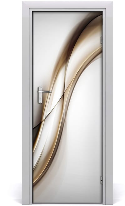 Tulup Deursticker - Bruine Golf Deurfolie - 75 cm x 205 cm - Grijs Deursticker - Moderne Deur Sticker - Deursticker voor de Badkamer - Deur Sticker